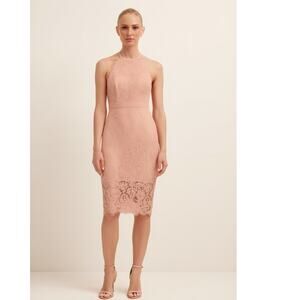 Lover Oasis Lace Halter Dress 2 Pink NWT